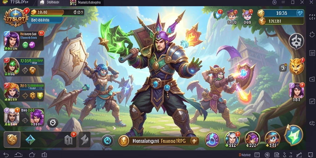 Screenshot gameplay <strong>171SLOT</strong> menunjukkan aksi seru dalam pertempuran RPG.