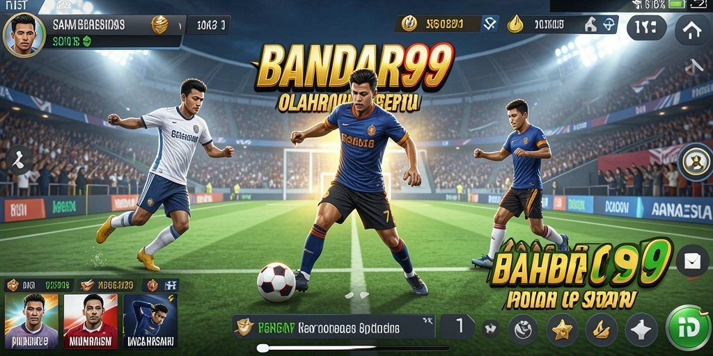 Tampilan gameplay olahraga yang seru dan menegangkan.