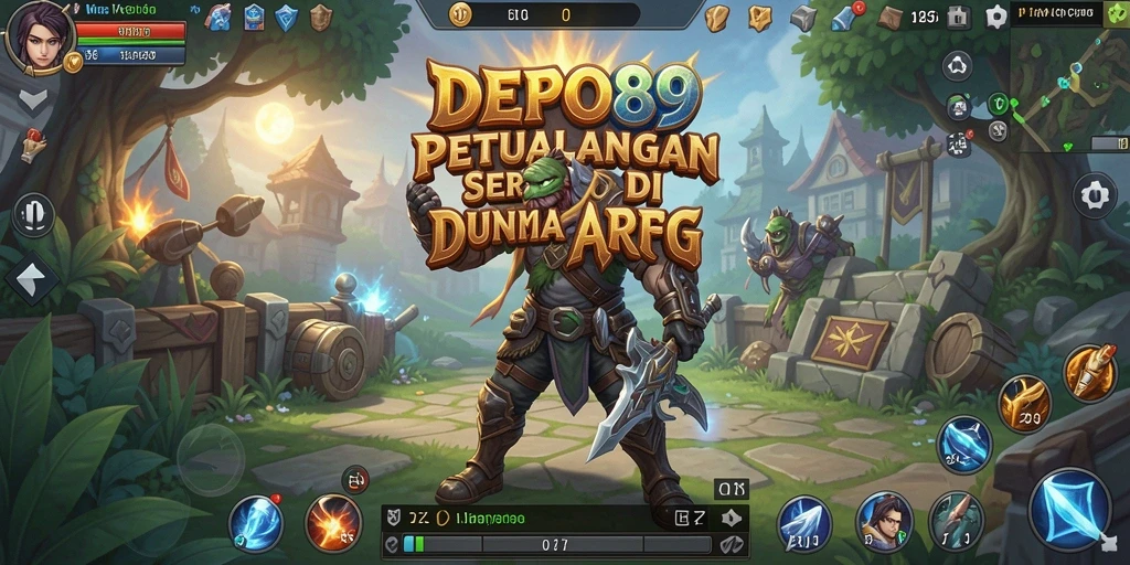 Tangkapan layar gameplay DEPO89 menampilkan pertarungan epik di dunia ARPG.