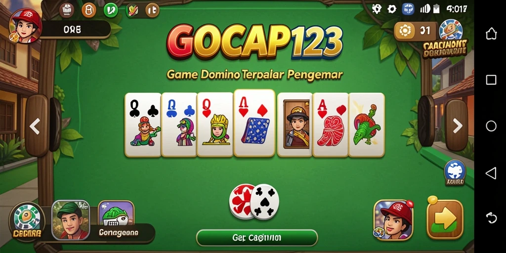 Screenshot GOCAP123 menampilkan gameplay Domino yang penuh aksi.