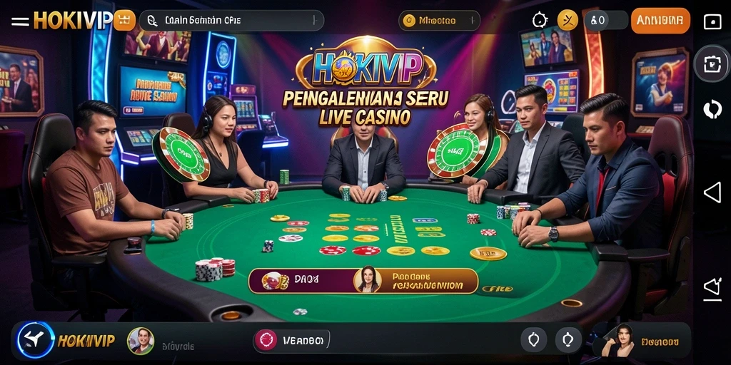Screenshot HOKIVIP menampilkan pengalaman Live Casino yang menggembirakan.