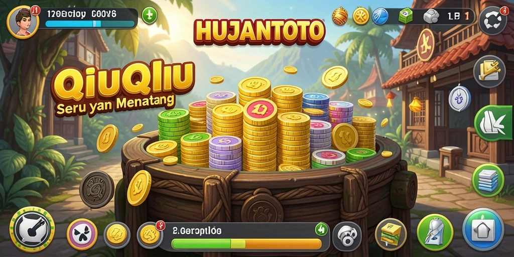 Tampilan gameplay seru dalam HUJANTOTO yang penuh strategi.
