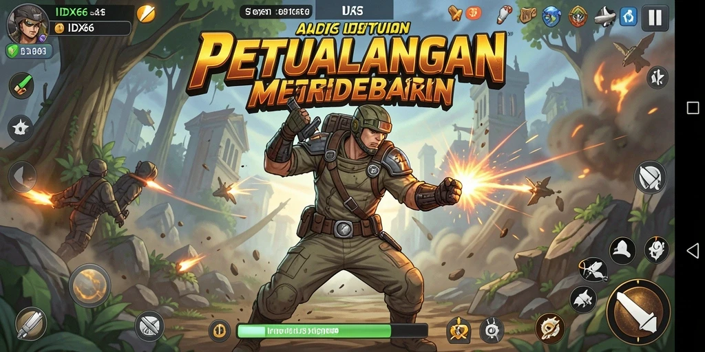 Screenshot permainan IDX66 menampilkan aksi mendebarkan dan karakter yang dinamis.
