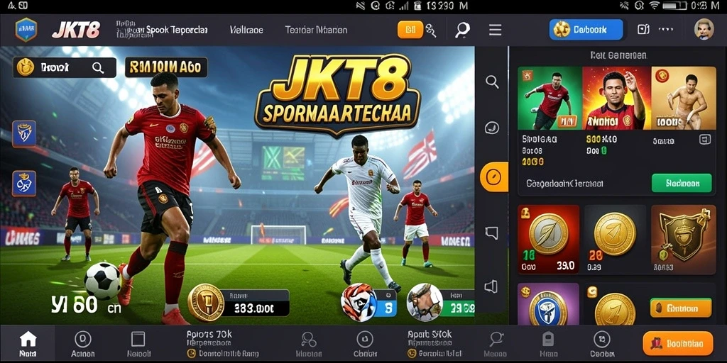 Tampilan gameplay JKT8 yang menarik dalam taruhan olahraga.