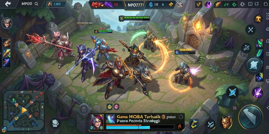 Tampilan gameplay menarik dari MPO777 dengan karakter yang beraksi.