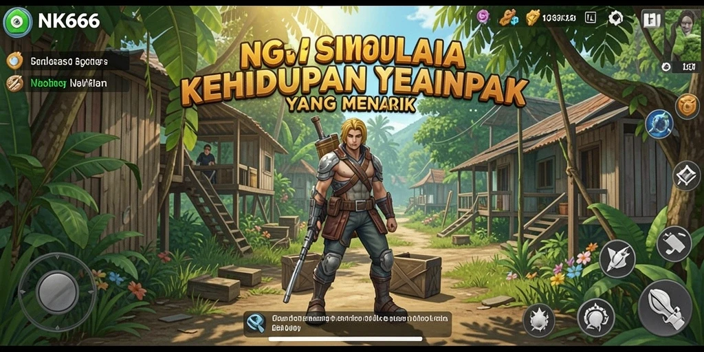 Screenshot gameplay menampilkan aktivitas interaktif dalam NK666.