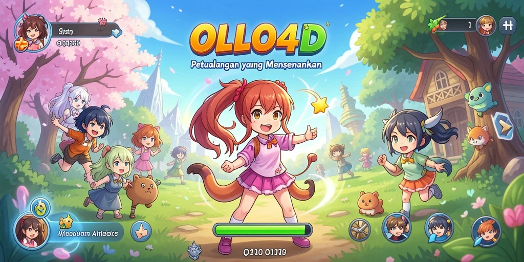 Tampilan gameplay OLLO4D yang penuh aksi dan karakter menarik.