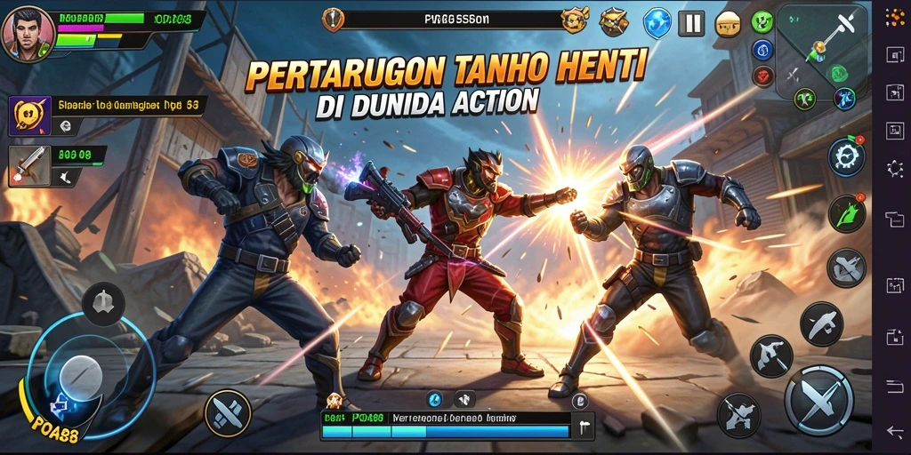 Tampilan gameplay POA88 yang penuh aksi dan ketegangan.