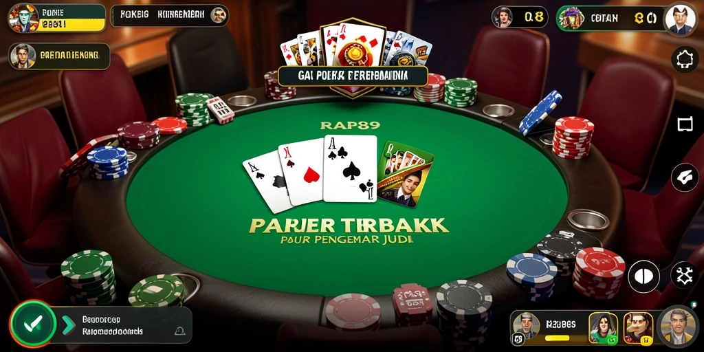 Tampilan gameplay Poker menarik dan seru di RAP89.