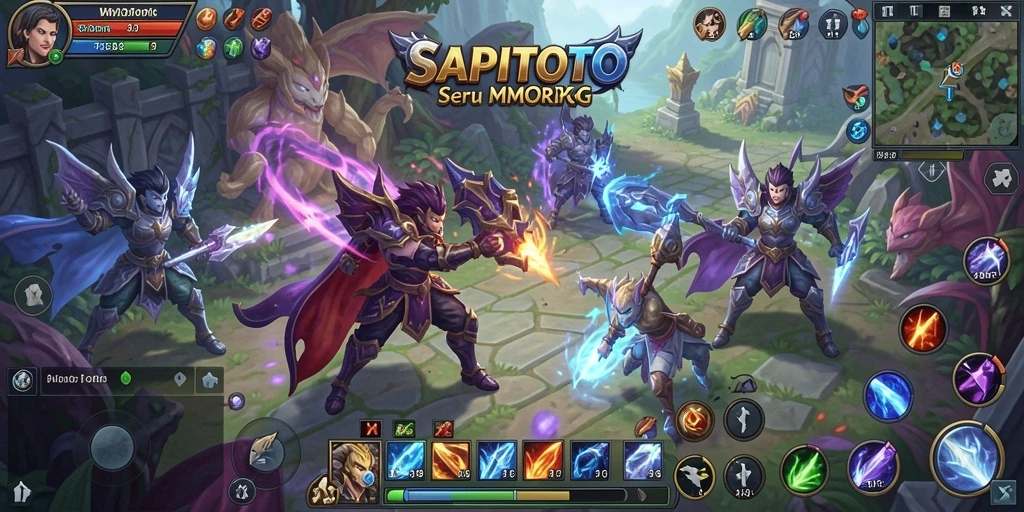 Tampilan gameplay yang menakjubkan dalam SAPITOTO MMORPG.
