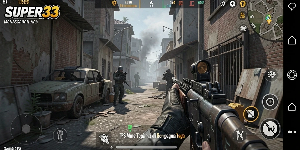 Tampilan gameplay <strong>SUPER33</strong> yang seru dan menggugah selera aksi.
