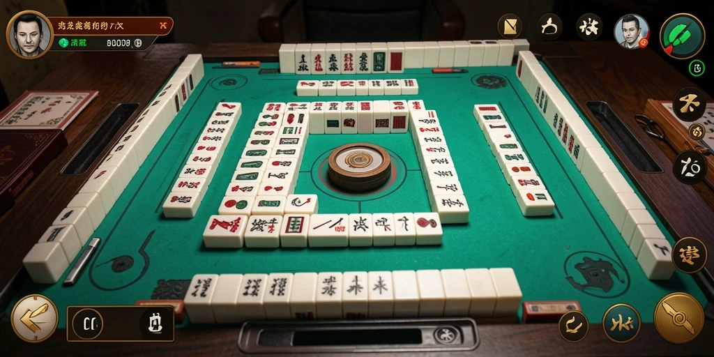 Gameplay V07 yang menampilkan strategi bermain Mahjong yang seru.