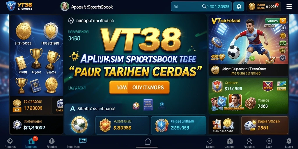 Screenshot VT38 menampilkan antarmuka taruhan olahraga yang intuitif dan menarik.