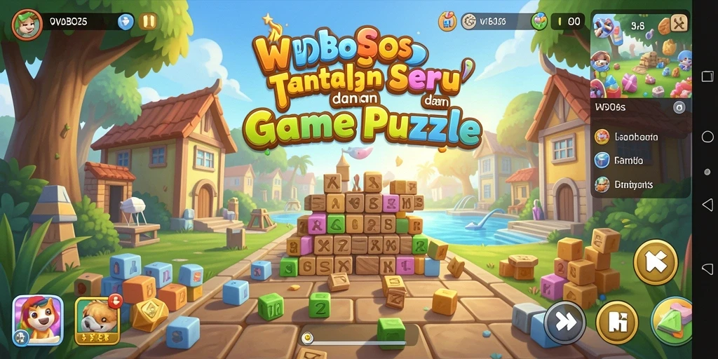Screenshot gameplay WDBOS menunjukkan tantangan puzzle yang memikat.