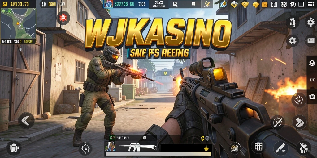 Screenshot menampilkan aksi seru dalam gameplay FPS WJKASINO.