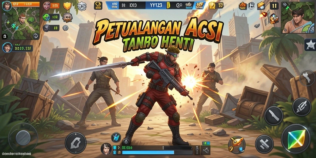 Tampilan gameplay seru dan mendebarkan dari YY123.